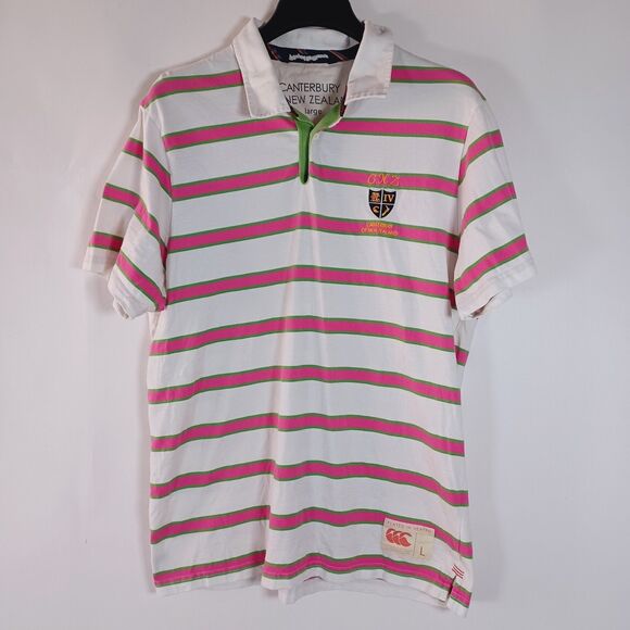 Canterbury of New Zealand Rugby Polo Shirt Embroidered Large Played in Heaven - Picture 2 of 10